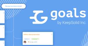 Suscripción KeepSolid Goals a mitad de precio (software de gestión por objetivos)