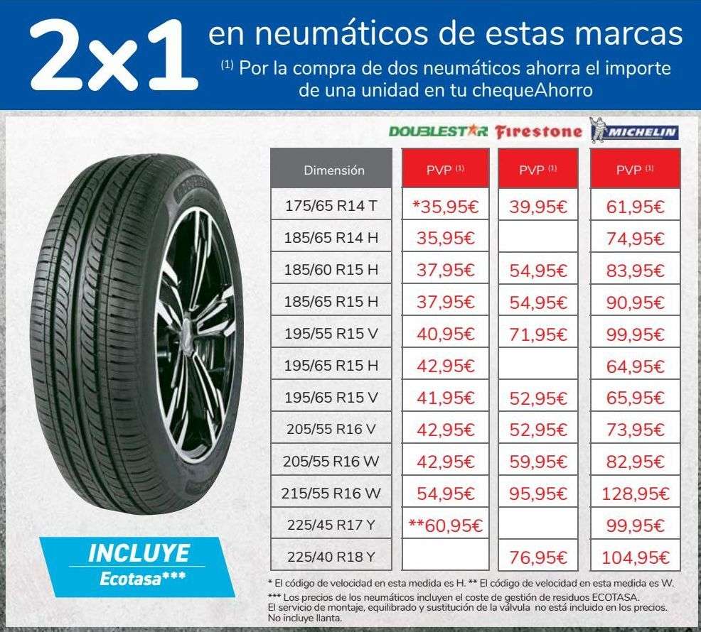 2x1 Neumáticos de coche » Chollometro