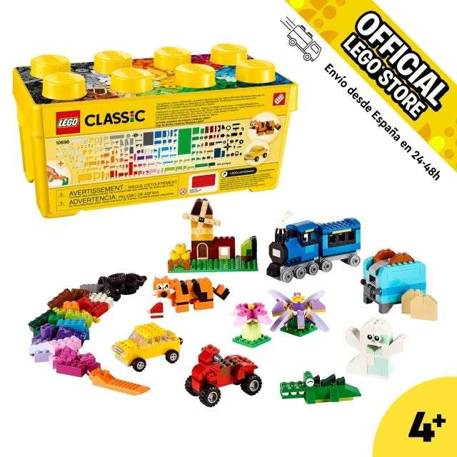 LEGO 10696 Classic Caja de Ladrillos Creativos Mediana LEGO® Juguete de Construcción Creativa para Niños - (DIA 12 - 9 am)