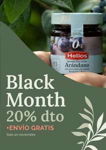 Promoción Blackfriday en Helios 20% de descuento y envio gratís ( Pedidos superiores a 15 euros )