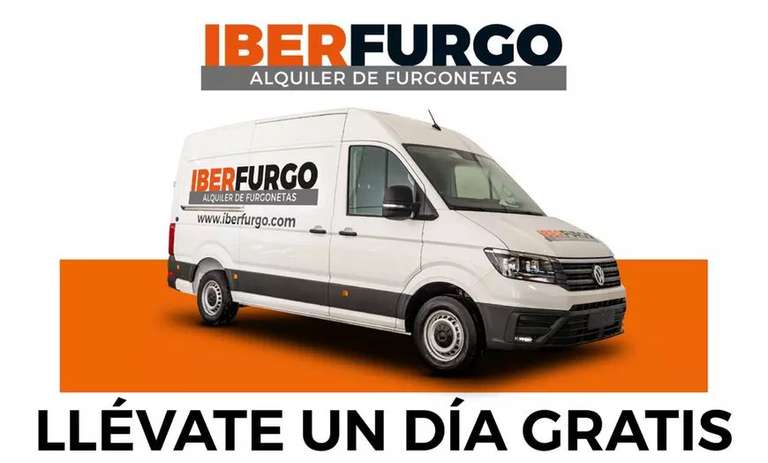 Paga 0 € y obtén 1 día de alquiler gratis de furgoneta en Iberfurgo (Mínimo 2 días)