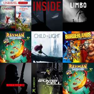 XBox One|S|X :: Unravel Yarny, Inside, Limbo, Little Nightmares Complete, Child Of Light, Rayman Legends, Hitman 3 y otros