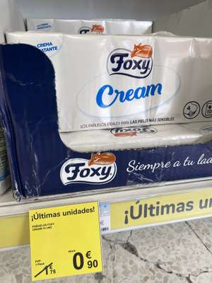 Pañuelos Foxy Cream en Carrefour la palma del condado. (Huelva)