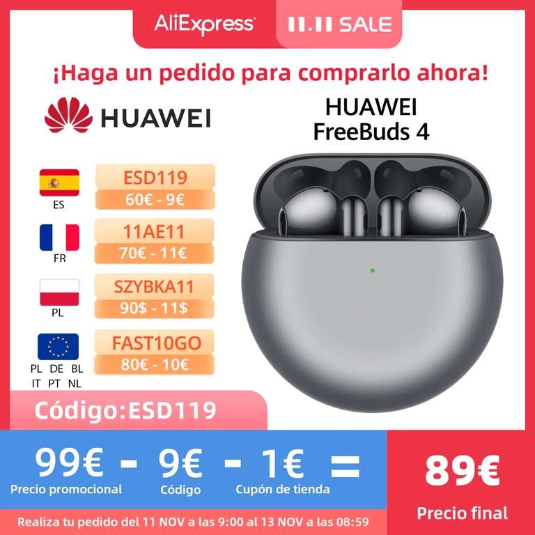 Huawei Freebuds 4 [Desde España]