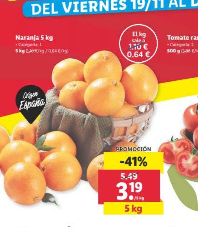 5KG de Naranja Española Categoría 1 por solo 3'19€