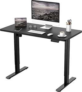 Mesa de escritorio con tablero 100x60cm elevable a motor 71-121cm (Amazon)