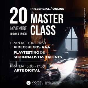 GRATIS :: Master Classes Videojuegos, cine, animación, diseño, Motion Graphics y otras | Voxel School Presencial + Online