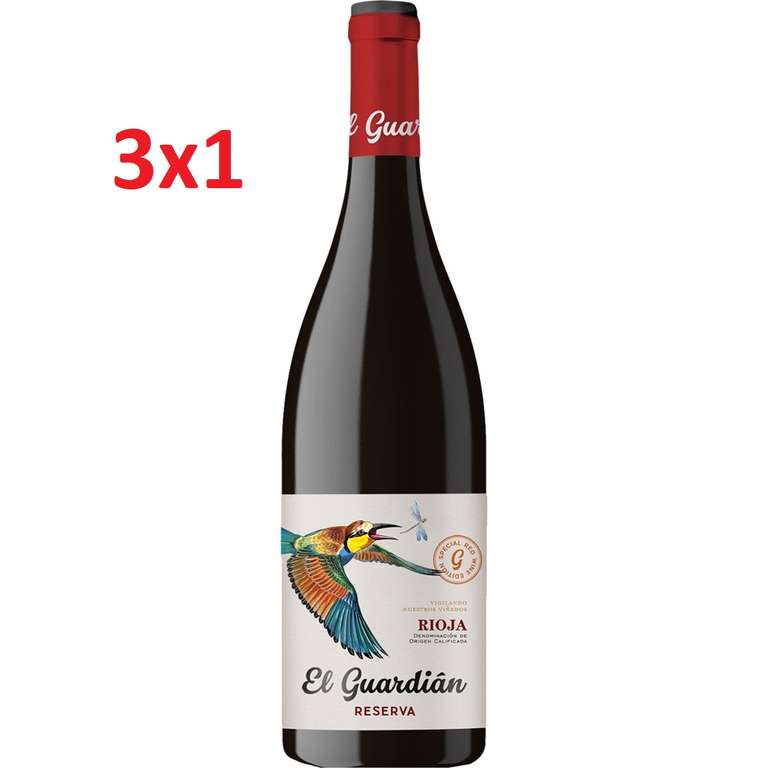 Llévate 3x1 "El Guardián" Reserva Rioja (precio por botella llevando 3)