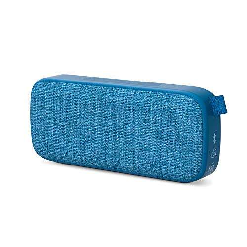 Energy Fabric Box 3+ Trend Blueberry - Altavoz portátil (TWS, Bluetooth v5.0, 6W, USB&microSD MP3, FM Radio, Audio-In), Color Azul