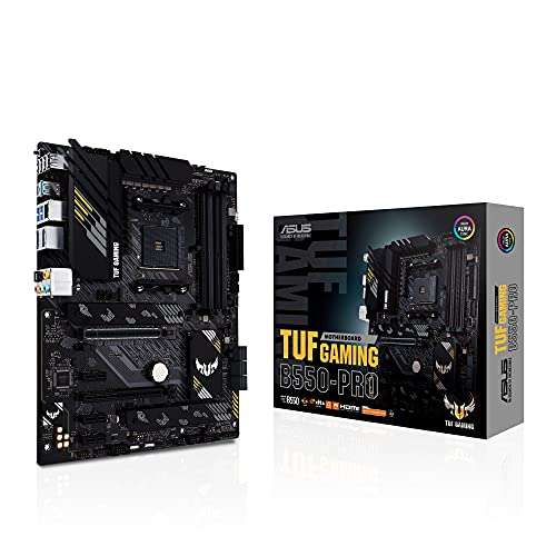 ASUS TUF Gaming B550-PRO - Placa Base(ATX AMD B550 Ryzen AM4 con VRM de 14 Fases DrMOS, PCIe 4.0, Dos M.2
