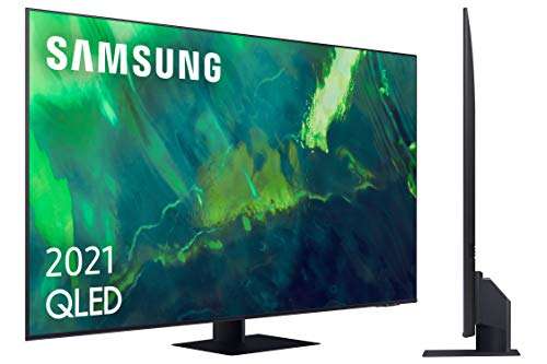 Samsung QLED 4K 2021 65Q74A - Smart TV de 65" con Resolución 4K UHD, Procesador QLED 4K con IA