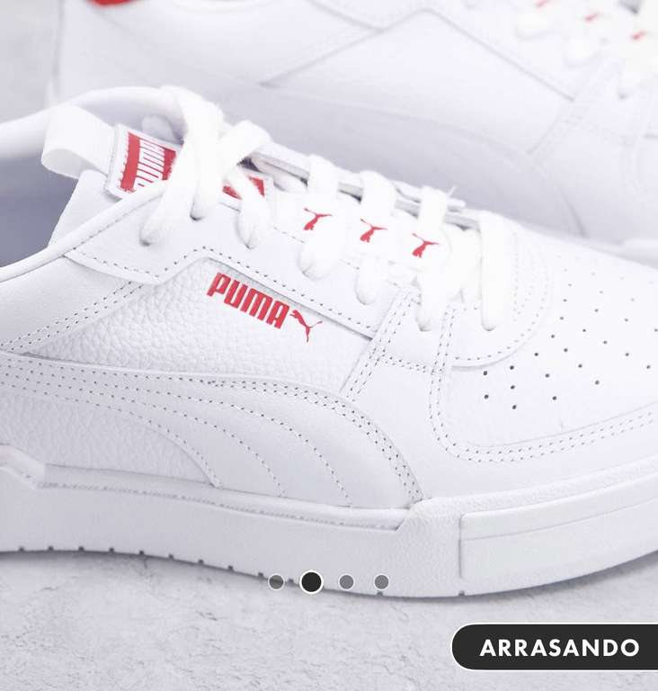 Zapatillas de deporte blancas y rojas con logo de Puma CA Pro exclusivas de Asos.
