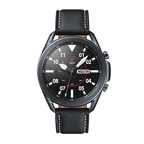 SAMSUNG Galaxy Watch3 - Reloj inteligente de 45 mm, Bluetooth, Acero, Color Negro, [Versión española]