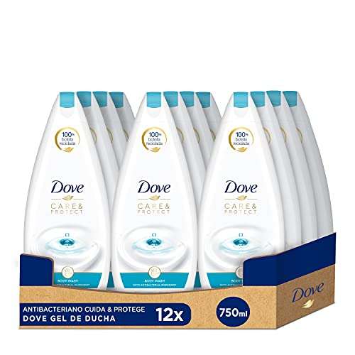 Dove Cuida y Protege Gel de Ducha Antibacteriano 750ml, pack 12