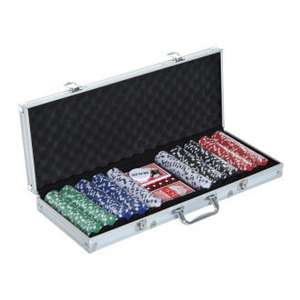 Set de póquer con maletín de 500 fichas HomCom