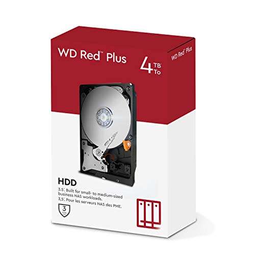 Disco duro 3.5" WD Red Plus NAS 4TB (es la versión CMR)