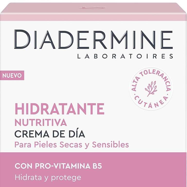 Diadermine - Crema Hidratante y Nutritiva de Día, 2uds de 50ml, para pieles secas y sensibles, Cutis hidratado y nutrido