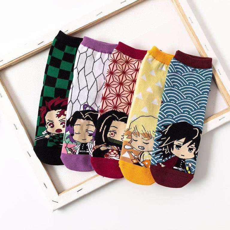 5 pares de calcetines de anime