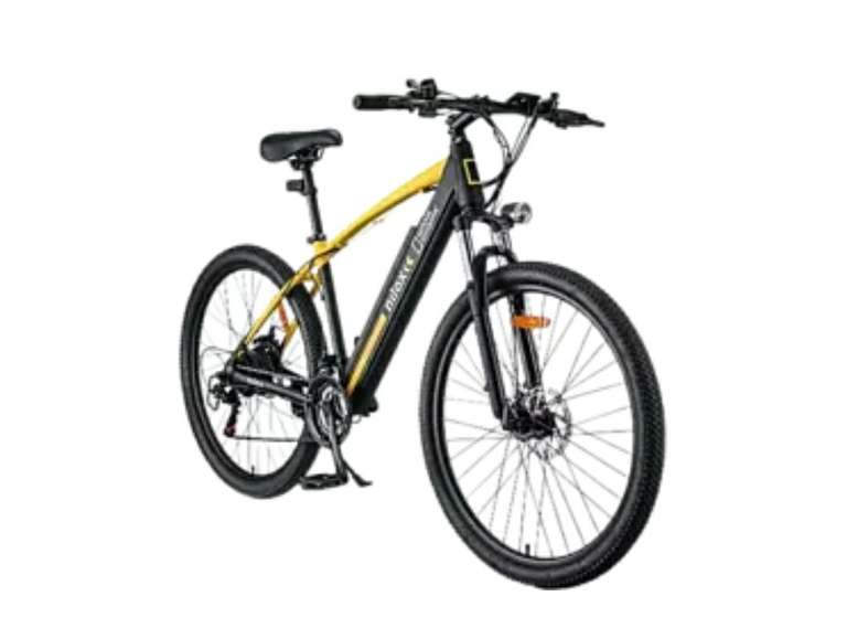 Bicicleta eléctrica - Nilox X6 National Geographic, 25km/h, 250W, Autonomía 60km, Vel. Shimano, Negro/Amarillo