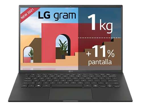 LG Gram 14Z90P - Portátil ultraligero de 14" WUXGA (Intel Core i7-1165G7, 16GB RAM, 1TB SSD, Iris Xe, Windows 11)