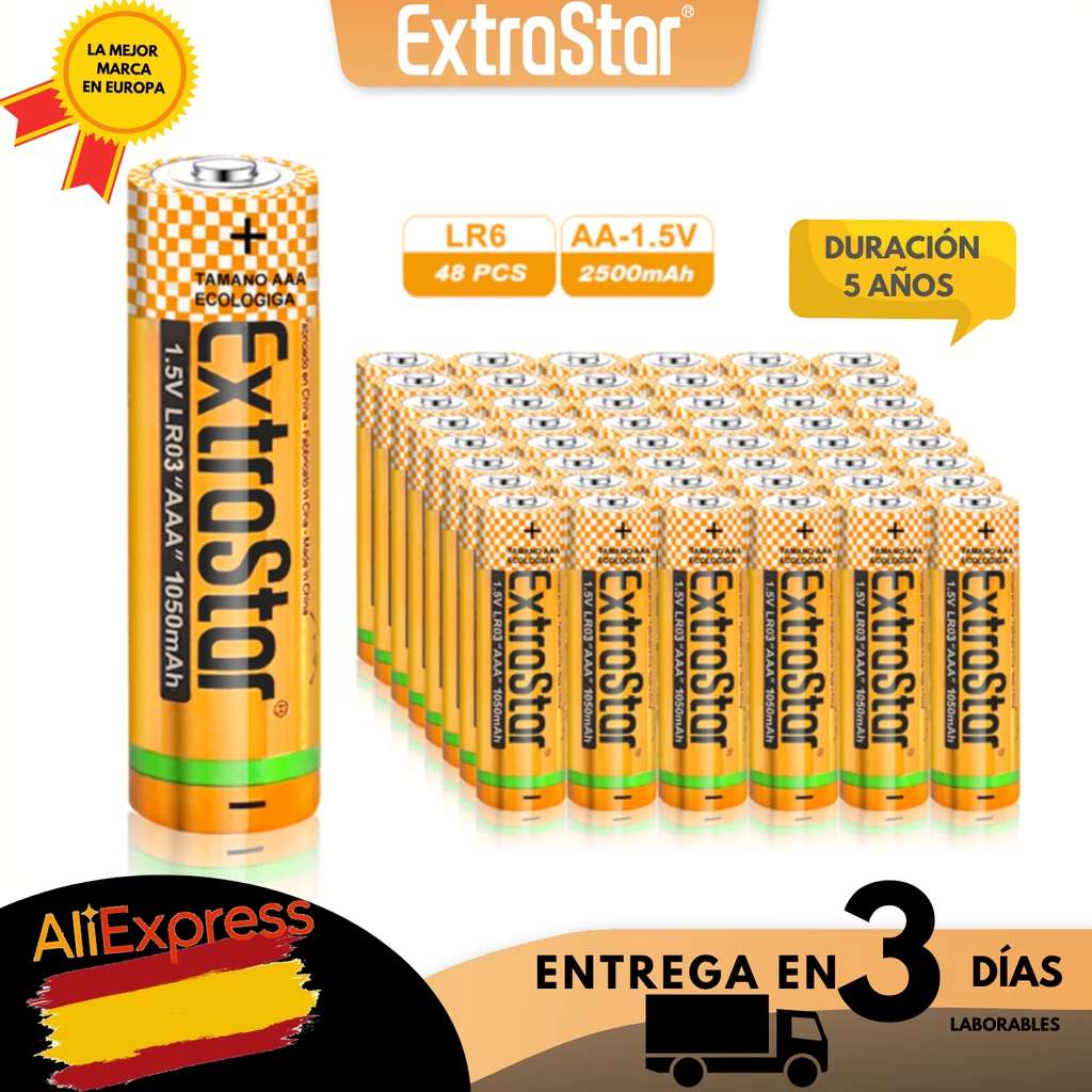 48 Pilas AA Extrastar