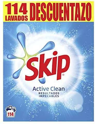 Skip Detergente en Polvo Pack Ahorro Active Clean Promo Descuentazo 114 lavados