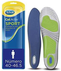 Scholl Gel Activ Sport - Plantillas depotivas, mayor amortiguación y absorción del olor y sudor, talla 40 - 46.5, 1 par (Compra recurrente)