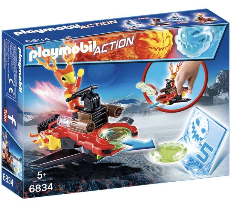 Playmobil Fire & Action- Action Sparky de Fuego con Nave Lanzadora