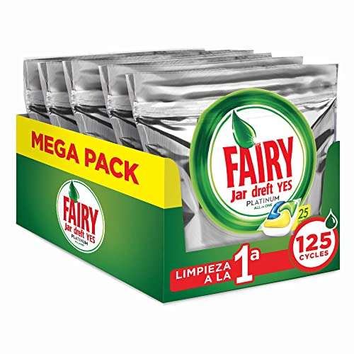¡¡¡Fairy Platinum All in One, Pastillas Lavavajillas, 125 cápsulas a 0,14 €/ud!!!