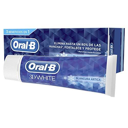 Oral-B 3D White Blancura Ártica Pasta Dentífrica - 4 Recipientes de 75 ml