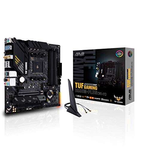 ASUS TUF GAMING B550M-PLUS (WI-FI) - Placa Base Gaming mATX AMD AM4 , PCIe 4.0, dual M.2, WiFi 6, 2,5Gb LAN, USB 3.2 Gen 2