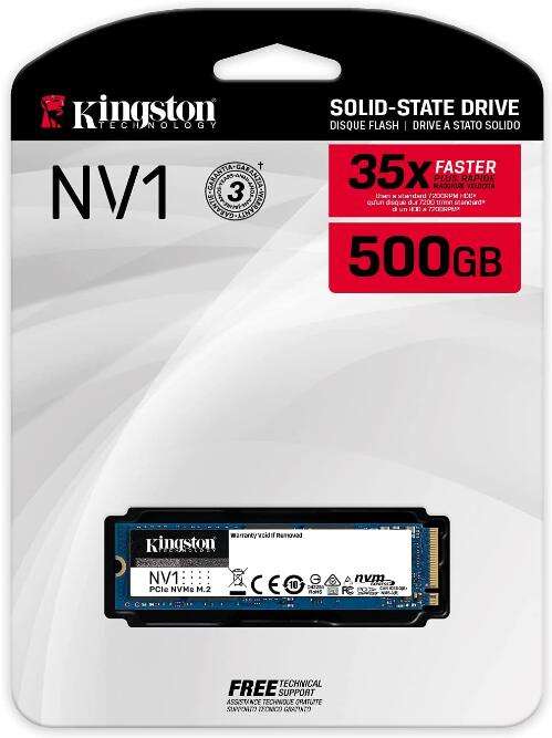 Kingston NV1 NVMe PCIe SSD 500GB M.2 2280
