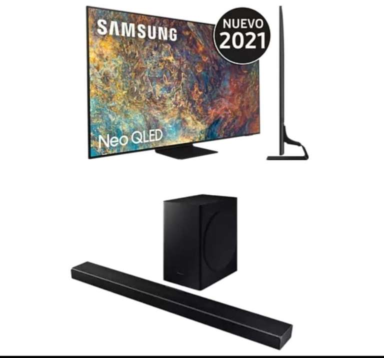 TV QLED 65" - Samsung QE65QN90AATXXC + Barra de Sonido - Samsung 2020 HW-Q60T ( con Cashback de 400€ precio final 1307€)
