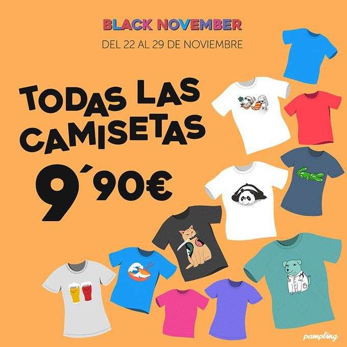 BlackWeek Del 22 al 29 - TODAS las camisetas a solo 9.90€
