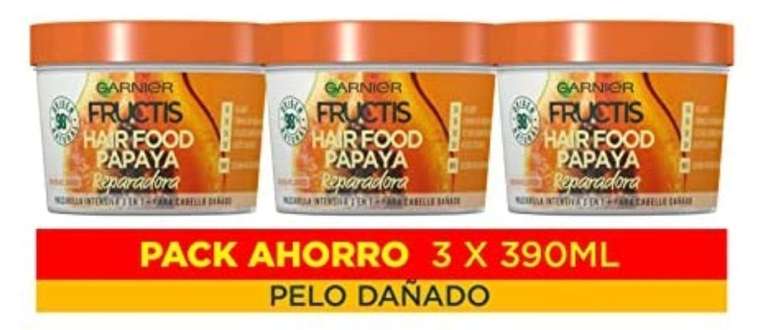 Garnier Fructis Hair Food Mascarilla 3 en 1 Papaya Reparadora 3x390ml
