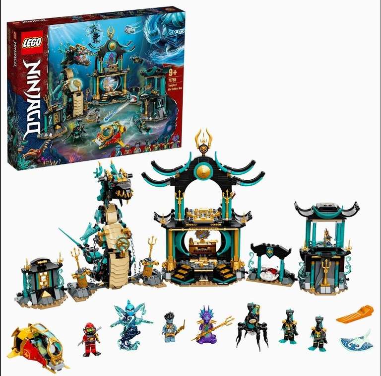 LEGO 71755 Ninjago Templo del Mar Infinito, Juguete de Construcción para Niños +9 Años con Mini Figuras de los Ninjas