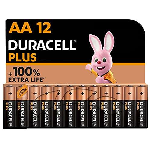 Packs de 12 pilas Duracell Plus AA y AAA (Compra recurrente 7,55€)