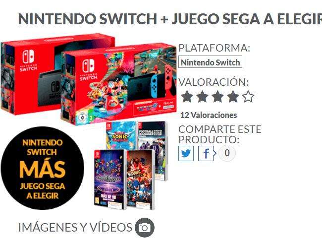 Nintendo Switch más tu juego favorito de SEGA