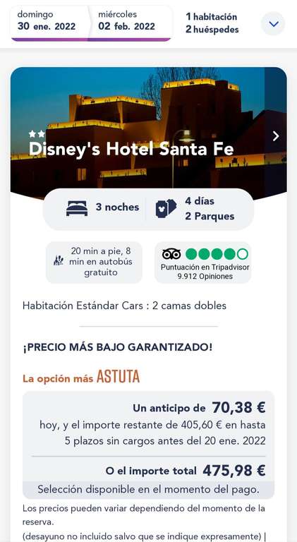 3 noches en Disneyland París desde 476€