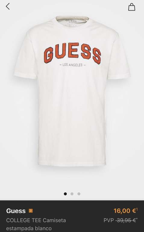 Camiseta Guess logo bordado 100% algodón