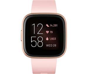 Reloj deportivo - Fitbit Versa 2, Oro rosa, GPS, Sumergible, 15 modos de ejercicio, Análisis del sueño
