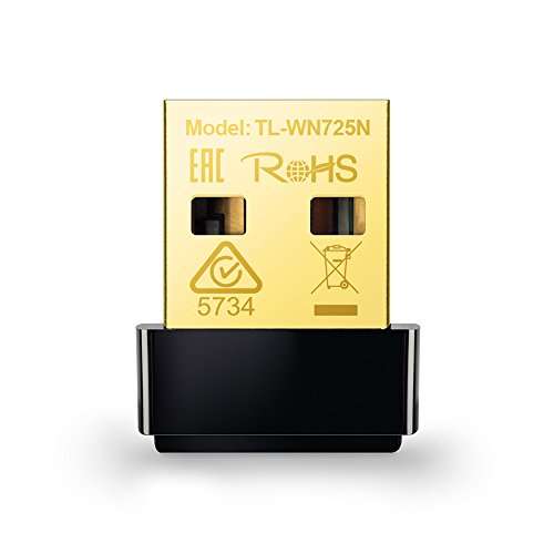 TP-Link TL-WN725N Adaptador WiFi USB inalámbrico Nano, Compatible con Raspberry Pi