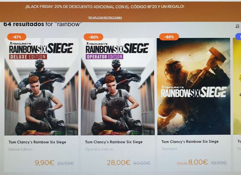 Oferta Rainbow Six Siege para PC