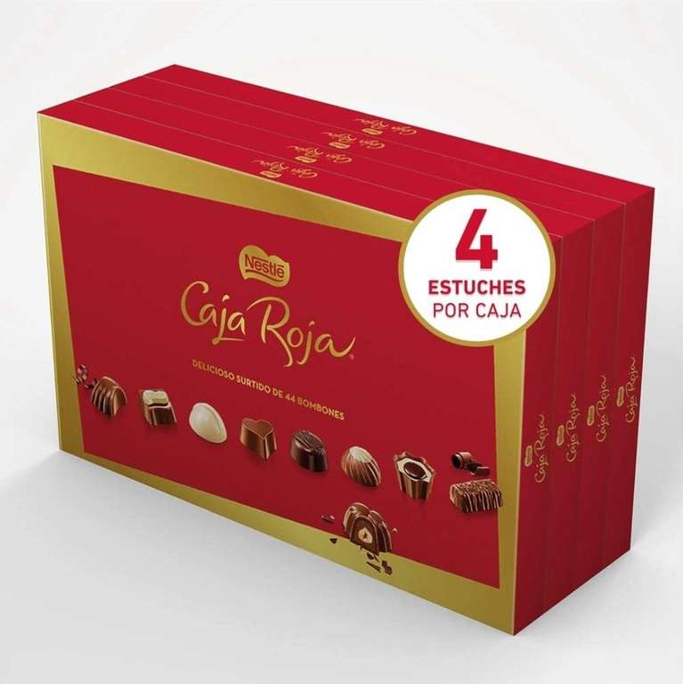 Nestl - Caja Roja - Bombones De Chocolate 400 gr - [pack de 4] - (Total 1600 gramos)