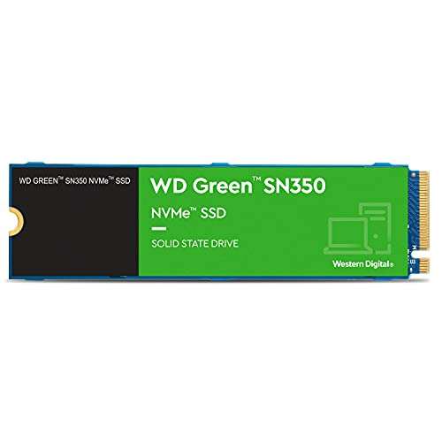 WD Green SN350 2TB, NVMe SSD- Tercera Generación PCIe, QLC, M.2 2280 con 3,200 MB/s de velocidad de lectura
