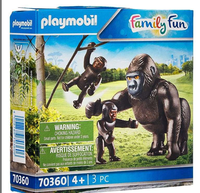 PLAYMOBIL Family Fun - Gorila con Bebés, A partir de 4 años