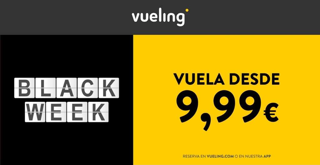Black Week Vueling: vuelos desde 9,99€