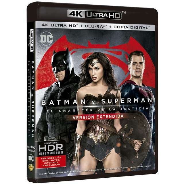 Batman V Superman: V.Extendida (4K UHD + Blu Ray + Copia digital)