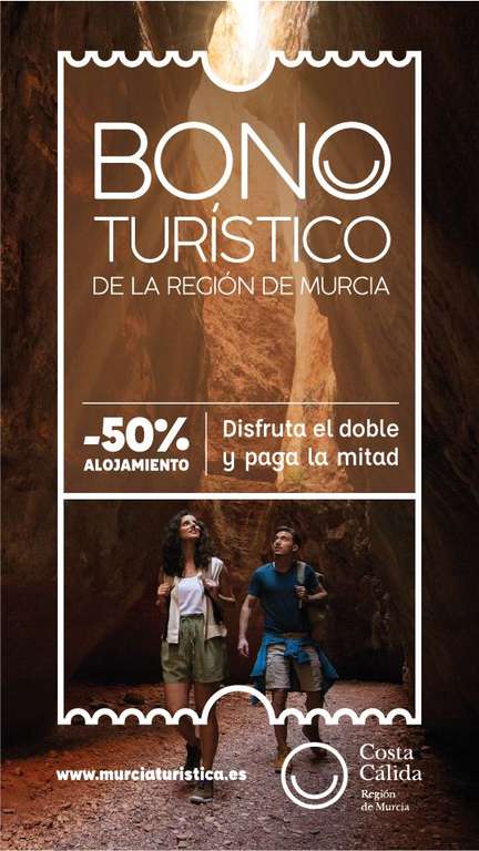 Descuento del 50% en hoteles de Murcia adquiriendo el bono turístico