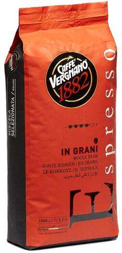 Cafés Vergnano 1882 en paquetes de 1kg en grano (diferentes variedades)